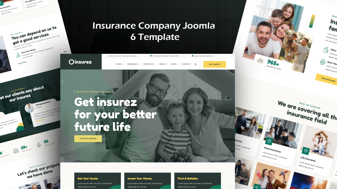 Insurance Company Joomla 6 Template Image