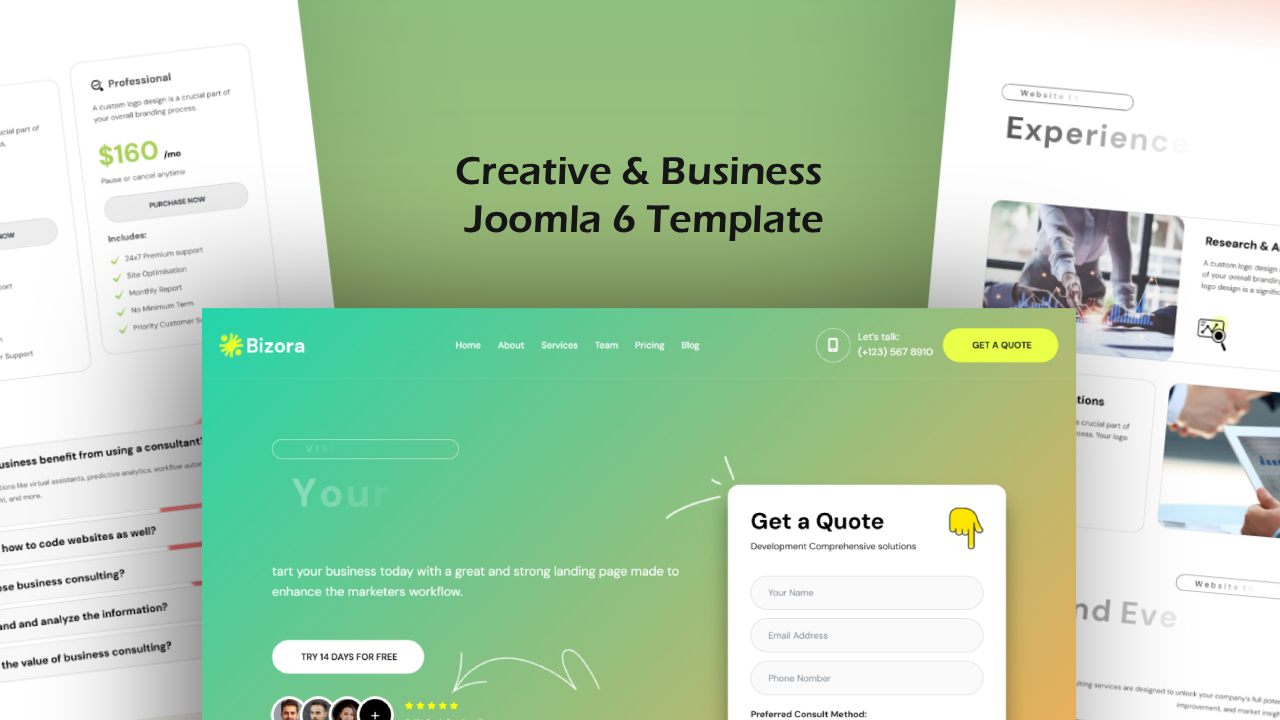 Bizora – Business Consulting Joomla 6 Template Image