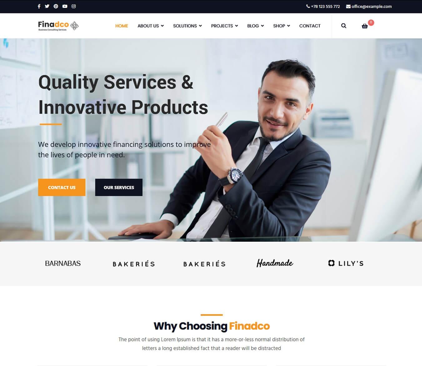 Finadco - Business Consulting Joomla Template
